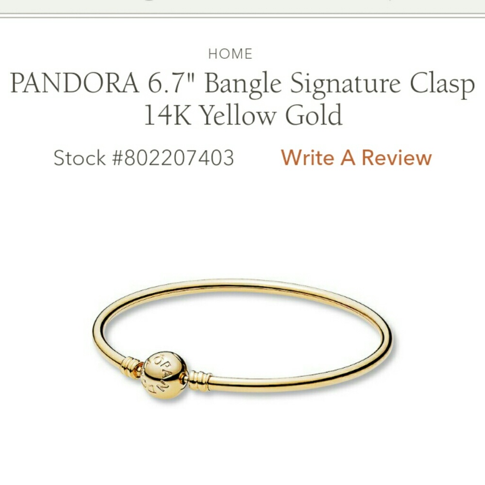 ISO Pandora 14k gold bangle